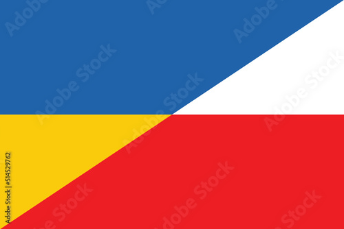 Ukraine Poland friendship national flag cooperation diplomacy country emblem