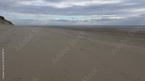 Sandstrum - Dünen am Meer, Sandstrand am Abend photo