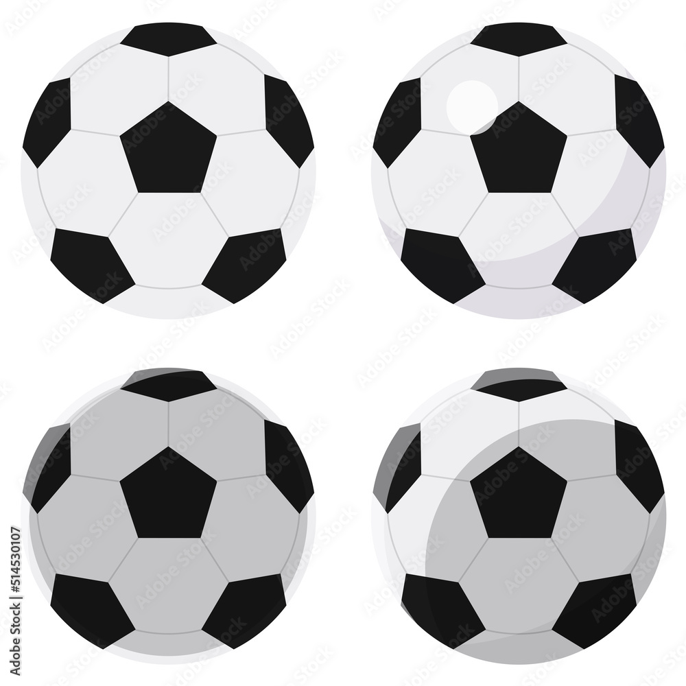 Obraz premium イラスト素材 いろいろなサッカーボールセット ベクター