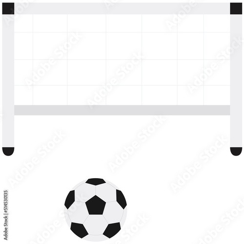 イラスト素材　サッカーボールとゴール　ベクター