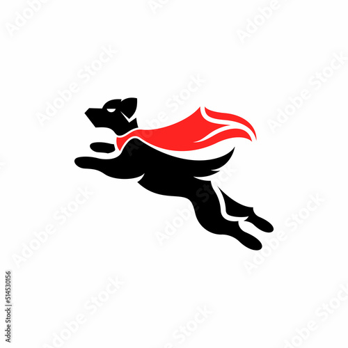 Super Hero of Dog Logo Illustration