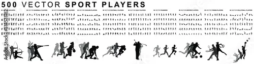 Obraz 500 Sport players - Vector