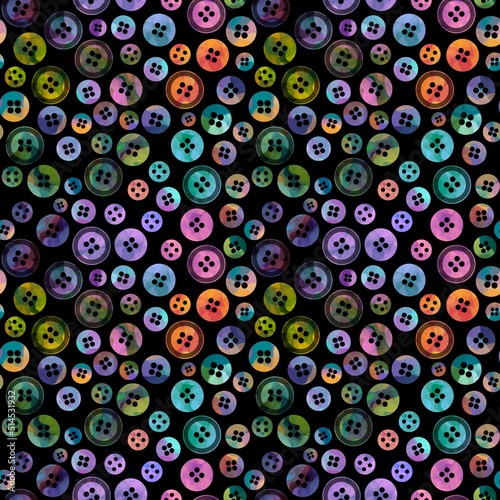 Hobbies seamless plastic buttons pattern for fabrics and wrapping paper and clothes print and kids and homemade products