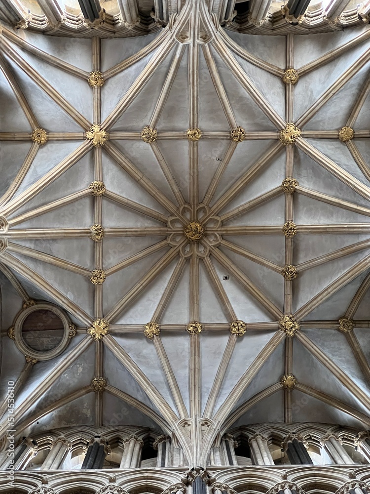 detail of the ceiling of Lincoln cathedral