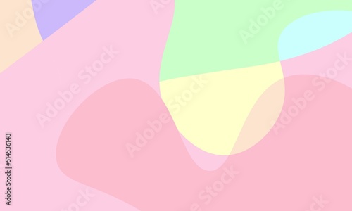 Abstract pastel liquid and curvy geometric background for banner. Vector illustration.