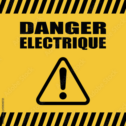 Logo danger électrique.