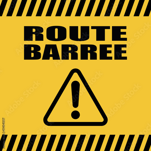 Logo route barrée.