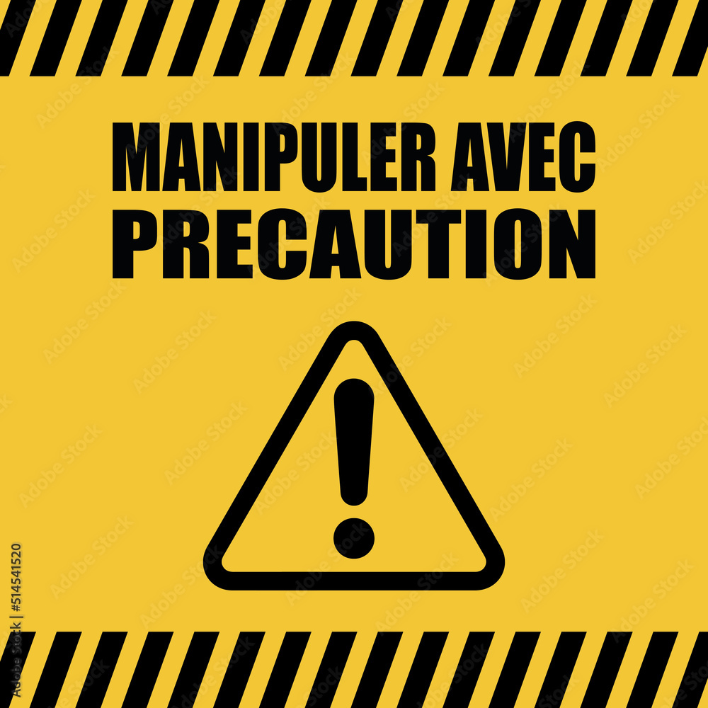 Logo manipuler avec précaution.