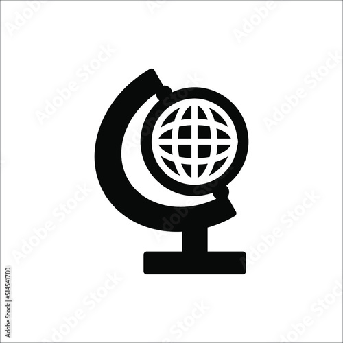 globe icon vector illustration on white background