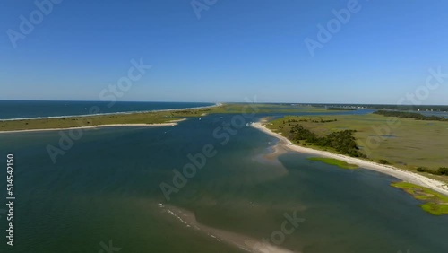 Drone footage Masonboro Island Estuarine Reserve North Carolina 4k photo