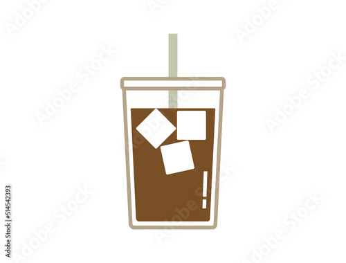 アイスコーヒーをイメージしたイラスト