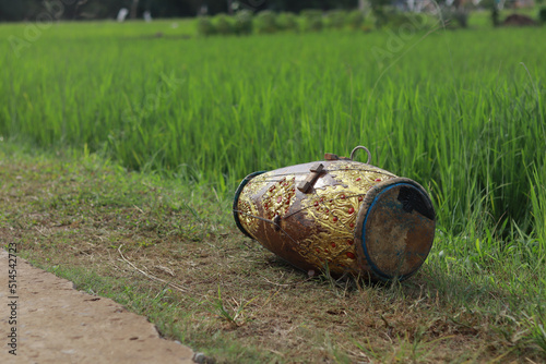 Drum in a field