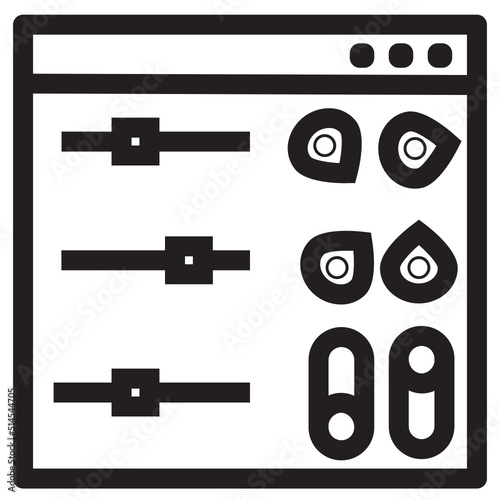 admin panel configuration preferences settings tools website icon