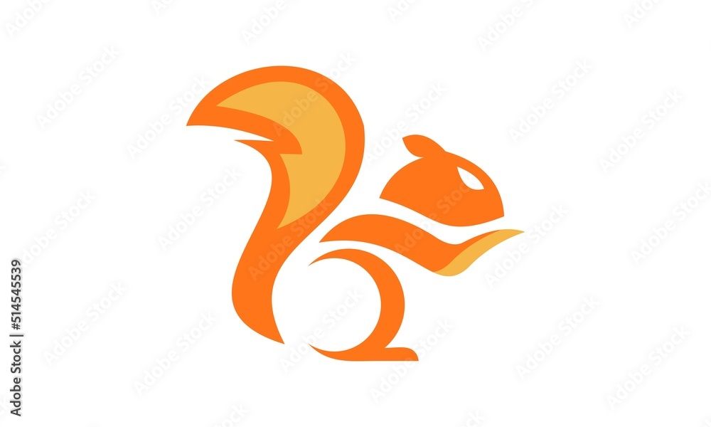 Obraz premium logo squirrel animal vector