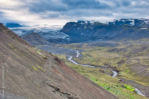 Porsmork valley and Tindfjallajokull glacier, Iceland