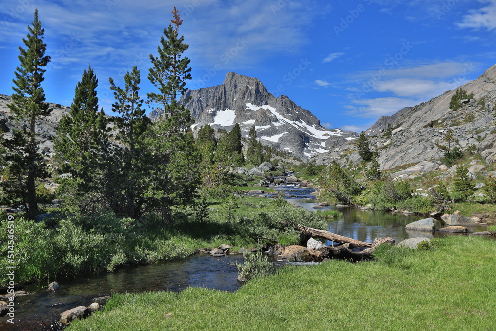 Beautiful Lake with Mountain in Central California, Sierra Beautiful Lake with Mountain in Central California, Sierra