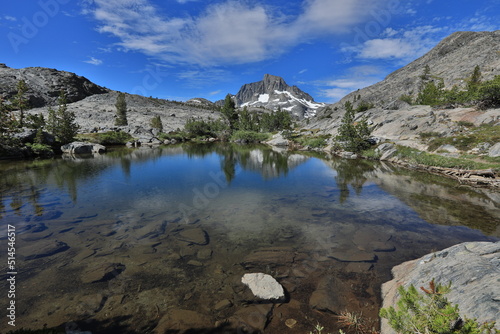 Beautiful Lake with Mountain in Central California, Sierra