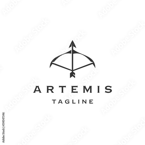 Fényképezés Artemis archer logo icon design template flat vector
