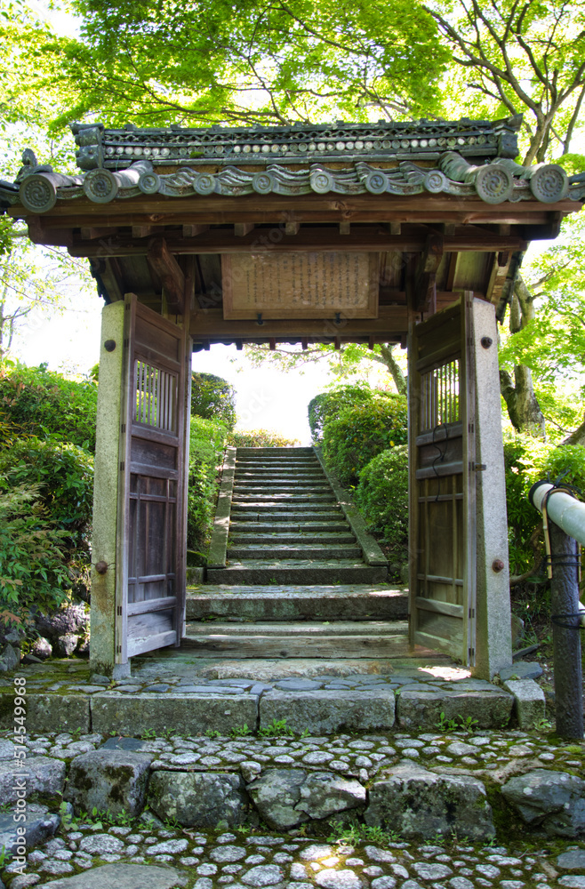 The gate and stairways of Yoshimine-dera temple. Kyoto Japan
The gate and stairways of Yoshimine-dera temple. Kyoto Japan