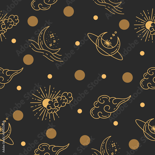 hand and moon lite orange seamless pattern random object wallpaper with design gray.