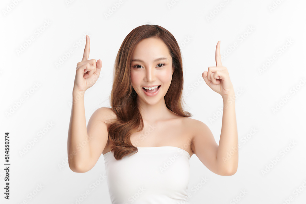 Beautiful young asian woman with clean fresh skin on white background, Face care, Facial treatment, Cosmetology, beauty and spa, Asian women portrait. Beautiful young asian woman with clean fresh skin on white background, Face care, Facial treatment, Cosmetology, beauty and spa, Asian women portrait.