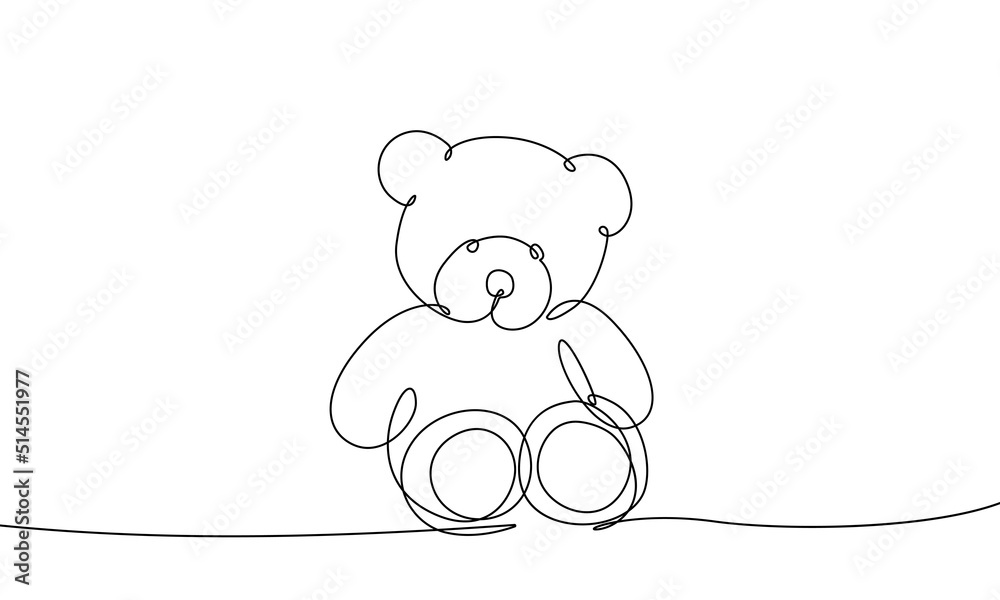 Teddy Bear Cute Vector PNG Images, Hand Drawn Cartoon Cute Children  Coloring Simple Stroke Teddy Bear, Bear Drawing, Car Drawing, Cartoon  Drawing PNG Image For Free Download