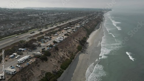 Wallpaper Mural Carlsbad California video drone footage 4K. Ocean campground side. Torontodigital.ca
