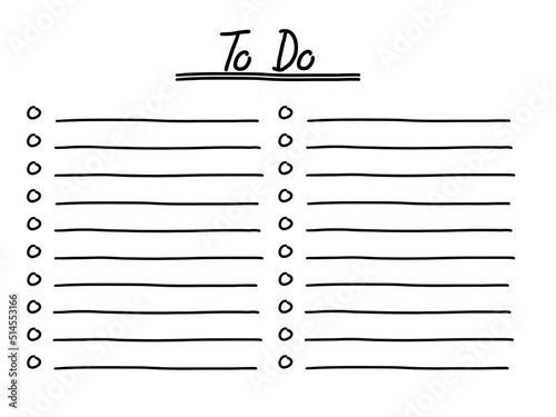 To Do Liste - Aufgaben - Büro Schule Haushalt - 2 Spalten ~ Vorlage Kalender Notizen Organizer Routine Bullet Journal 