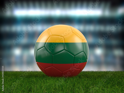 Soccer ball Lithuania flag