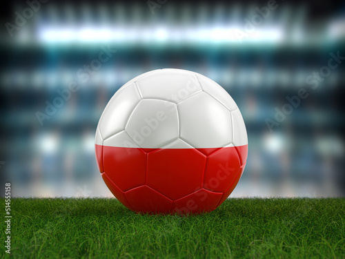 Soccer ball Poland flag