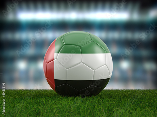 Soccer ball UAE flag