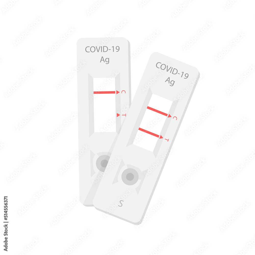 Rapid antigen test kit set (ATK) for Covid19. Vector illustration