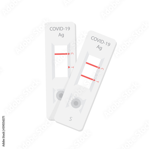 Rapid antigen test kit set (ATK) for Covid-19. Vector illustration.