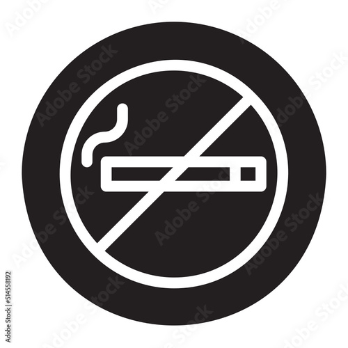 Non Smoking Area glyph icon
