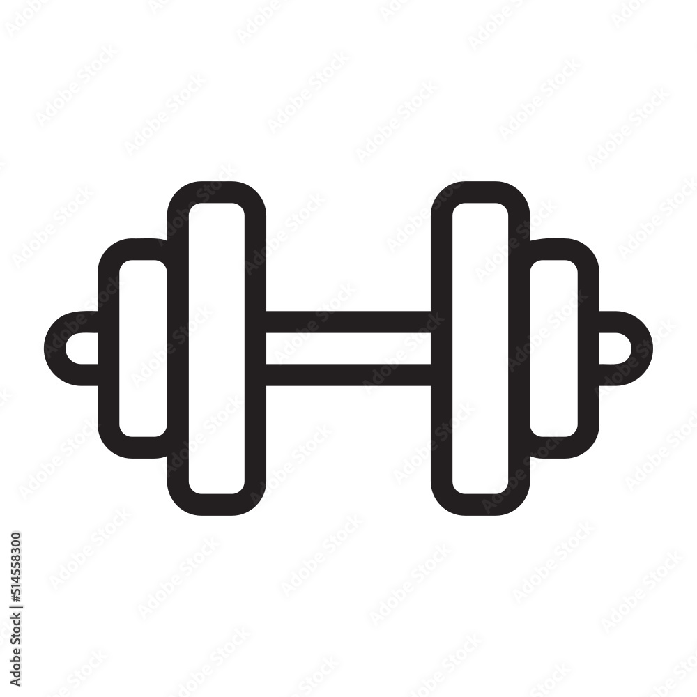 Dumbbell line icon Dumbbell line icon