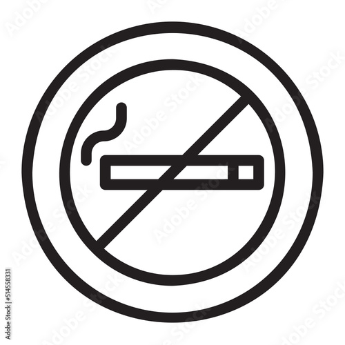 Non Smoking Area line icon