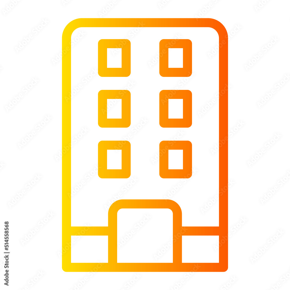 Hotel gradient icon Hotel gradient icon