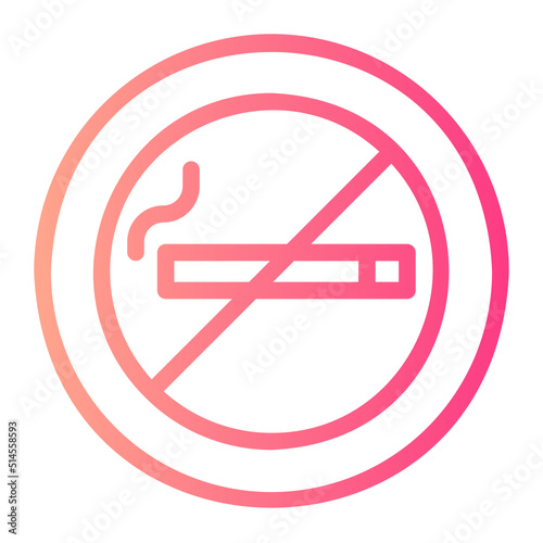 Non Smoking Area gradient icon