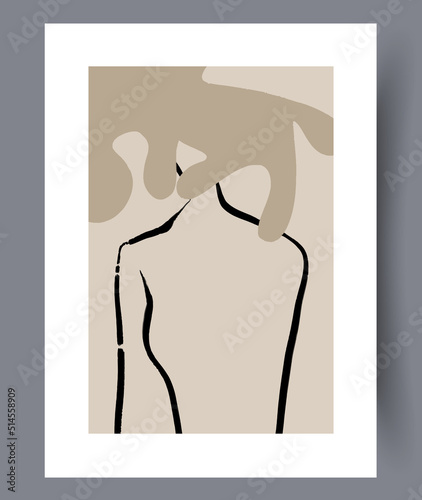 Modern abstract printable posters or banners bundle for interior design. Abstractionism art wall decorations and designs. Vector illustration. 