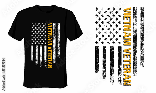 American Flag Vietnam Veteran Design