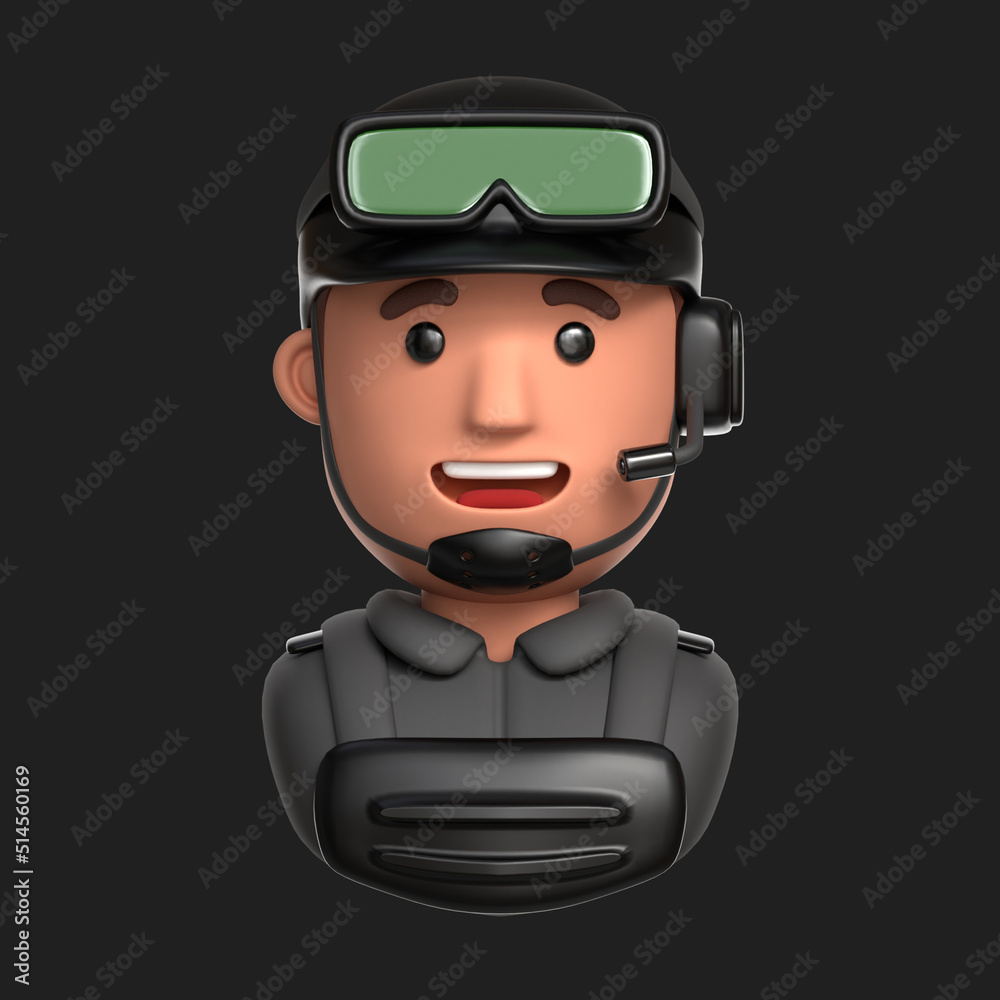3D Rendering - Soldier Profession Male Avatar 3D Rendering - Soldier Profession Male Avatar