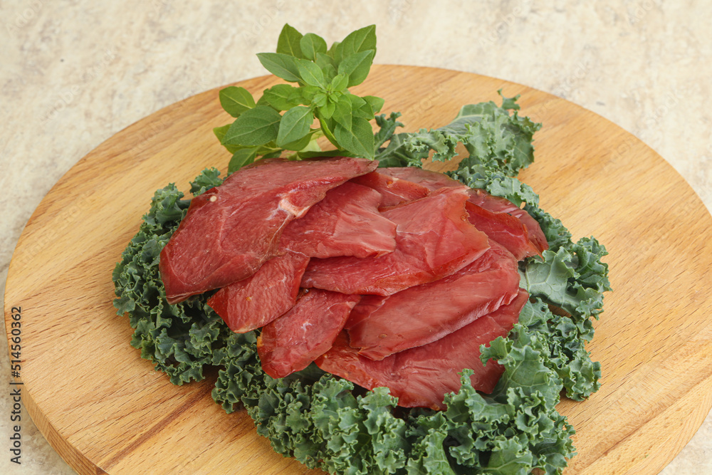 Sliced dried duck breast magret Sliced dried duck breast magret