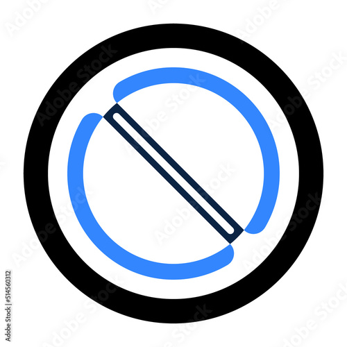 Circle or reject slash icon