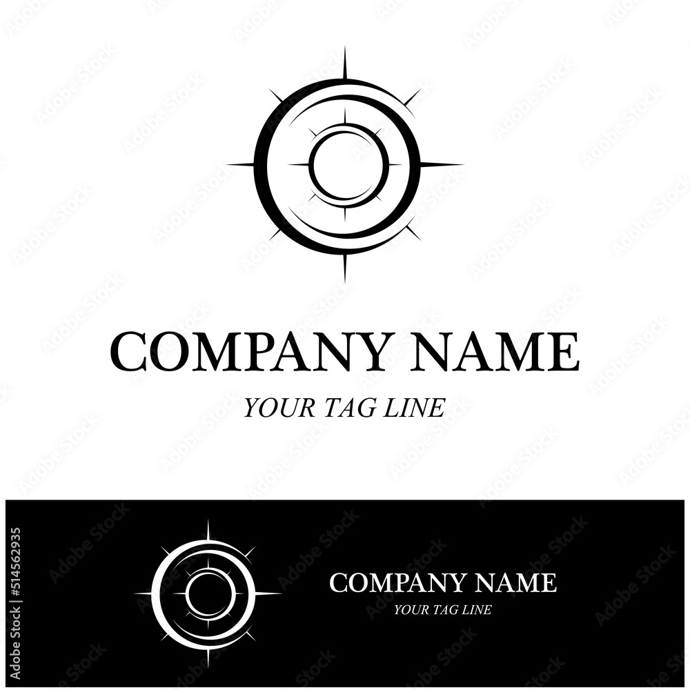 Fototapeta premium compass logo and symbol vector