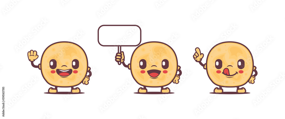 Tortilla cartoon mascot. food vector illustration Tortilla cartoon mascot. food vector illustration