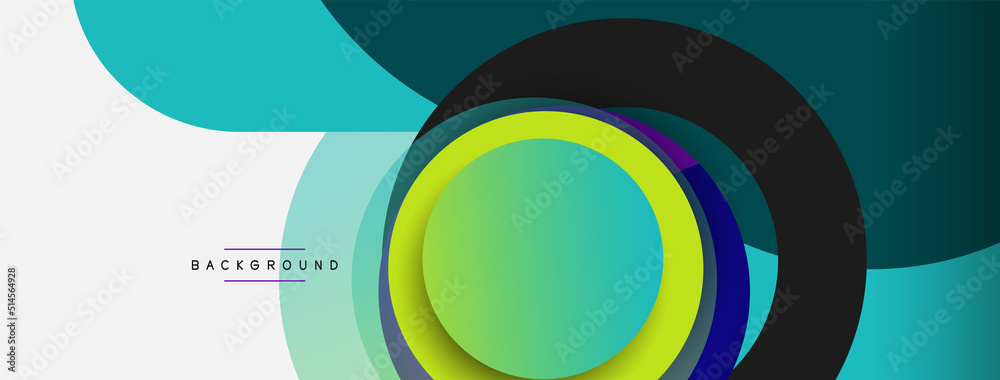 Circle and round shapes abstract background. Vector illustration for wallpaper banner background or landing page Circle and round shapes abstract background. Vector illustration for wallpaper banner background or landing page