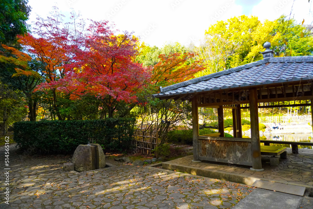 Japanese garden in Hiratsuka, Kanagawa, Japan