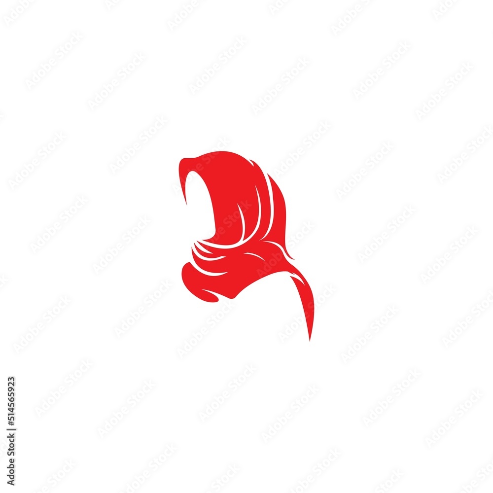 Obraz premium Hijab muslim,icon vector design