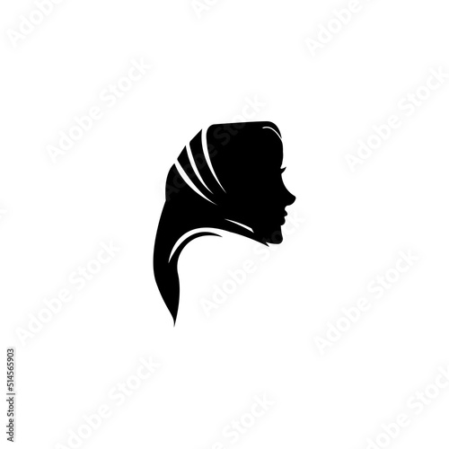 Hijab muslim,icon vector design
