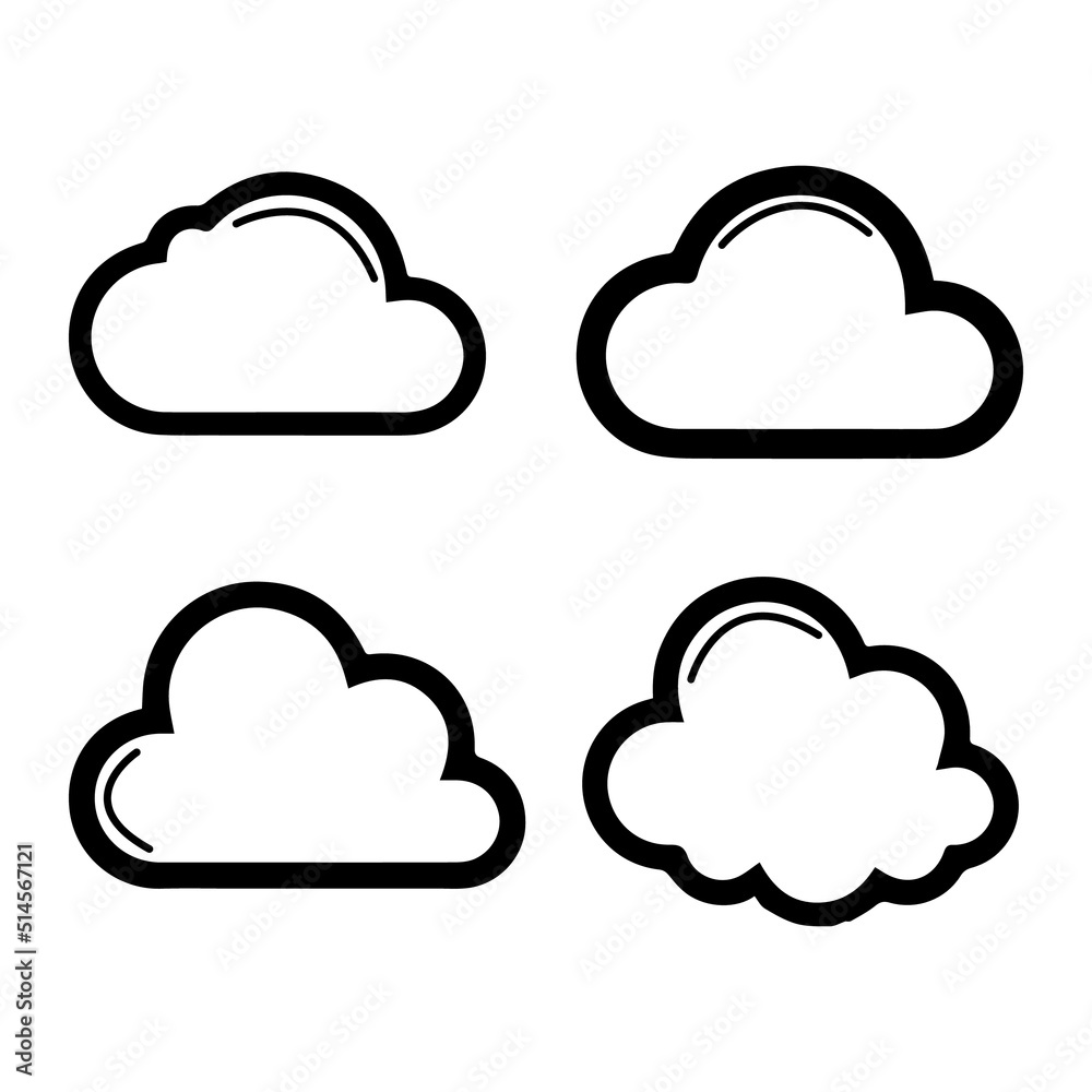 Cloud icon set vector design Cloud icon set vector design